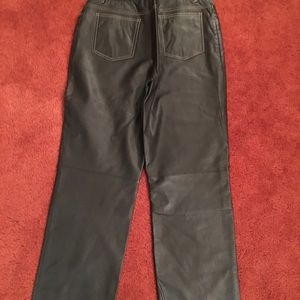 Blue Leather Pants